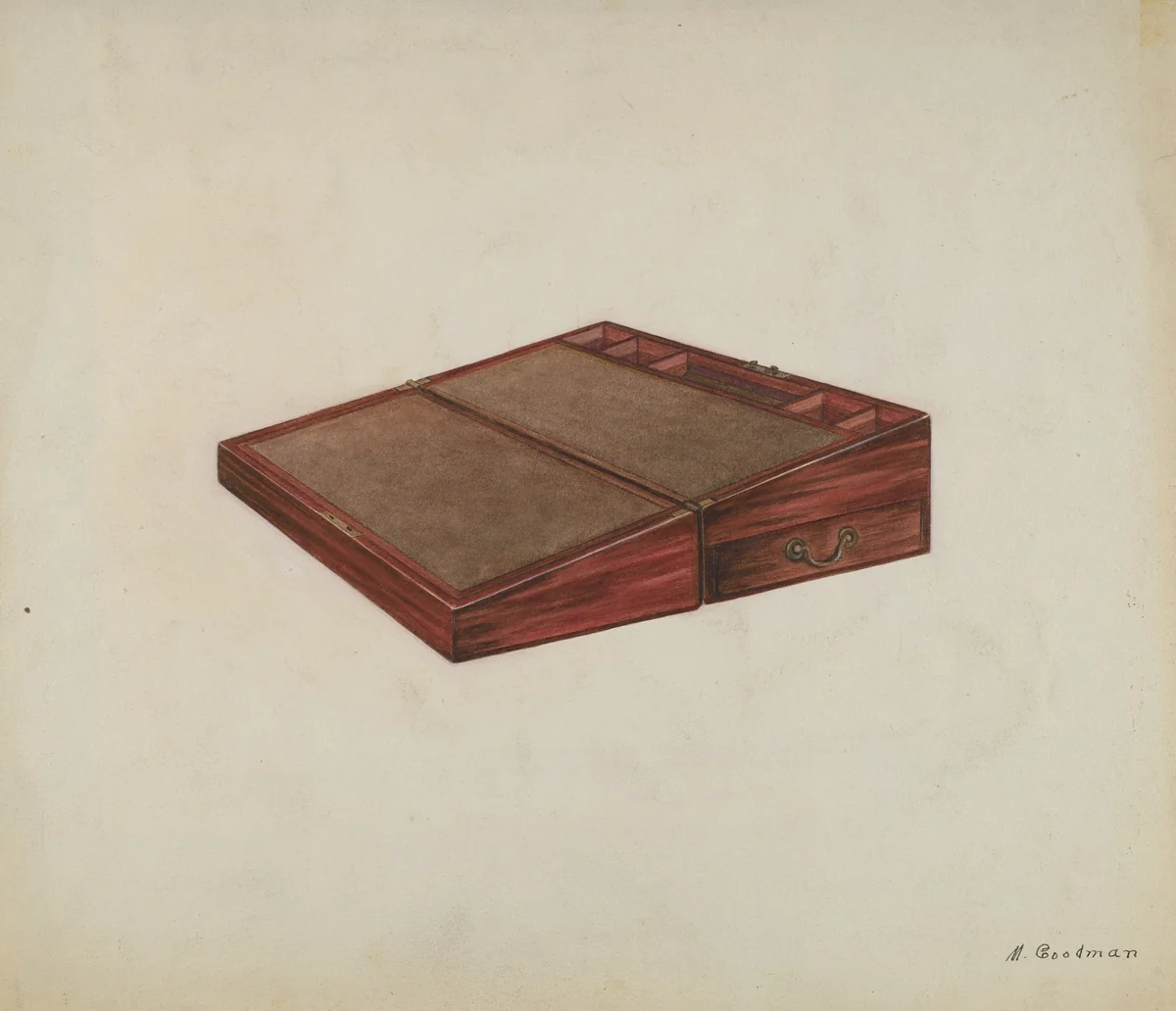 Writing Desk, Lap by Mattie P. Goodman, index of american design, 1941