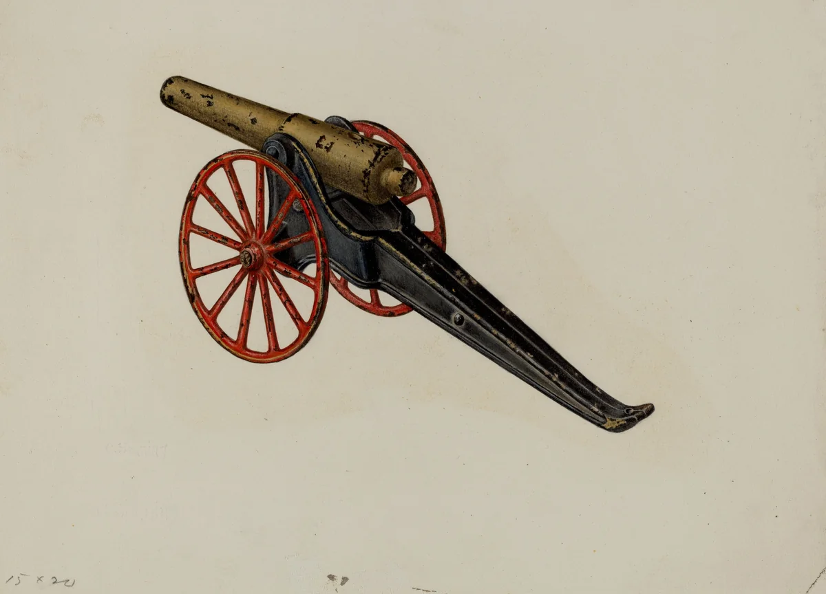 Toy Cannon by Charles Henning, index of american design, 1941