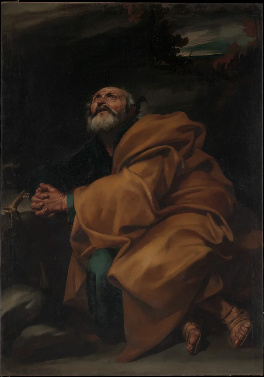 The Tears of Saint Peter by Jusepe de Ribera, painting, 1612-1613