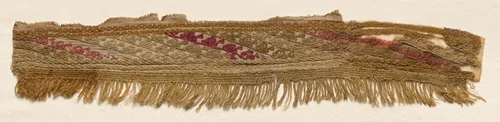 Three Border Fragments by Unknown, textile, 1100-1400