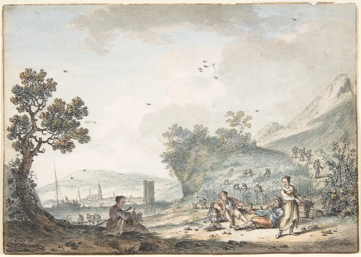 October by Hendrik Meijer, drawing, 1772