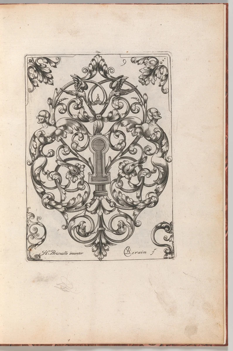 Diverses Pieces de Serruriers, page 10 (recto) by Jean Berain, book, 1658-1668