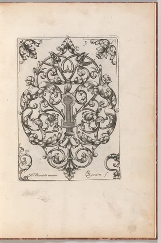 Diverses Pieces de Serruriers, page 10 (recto) by Jean Berain, book, 1658-1668