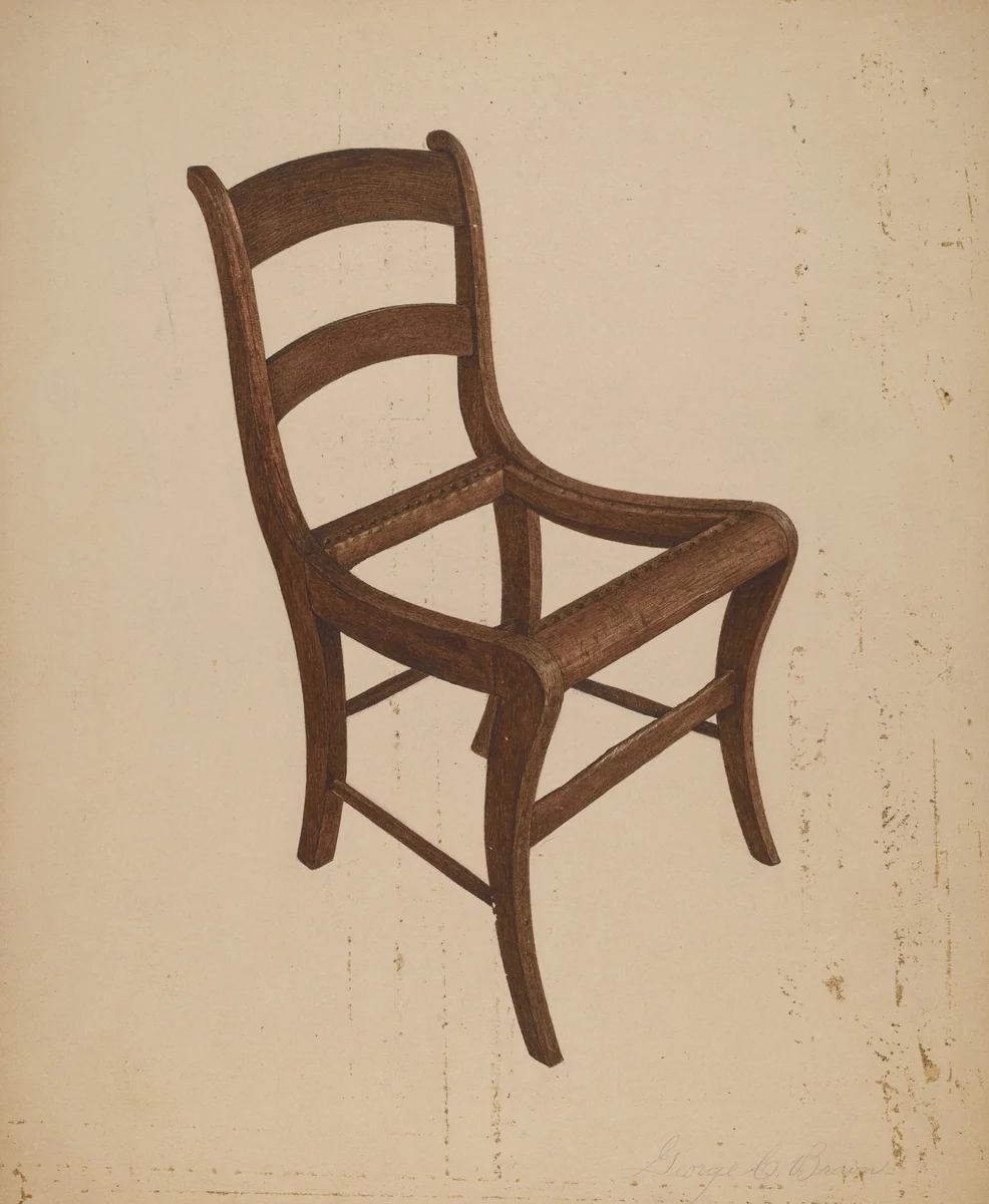 Chair (frame) by George C. Brown, index of american design, 1940