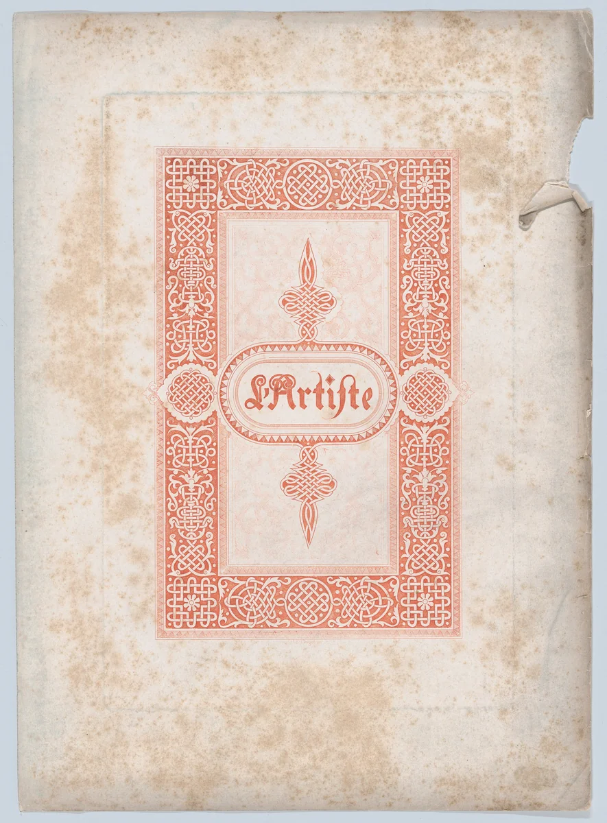 Title page for the magazine "L'Artiste" by Charles-Ernest Clerget, print, 1865-1877