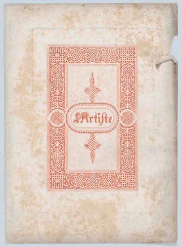 Title page for the magazine "L'Artiste" by Charles-Ernest Clerget, print, 1865-1877