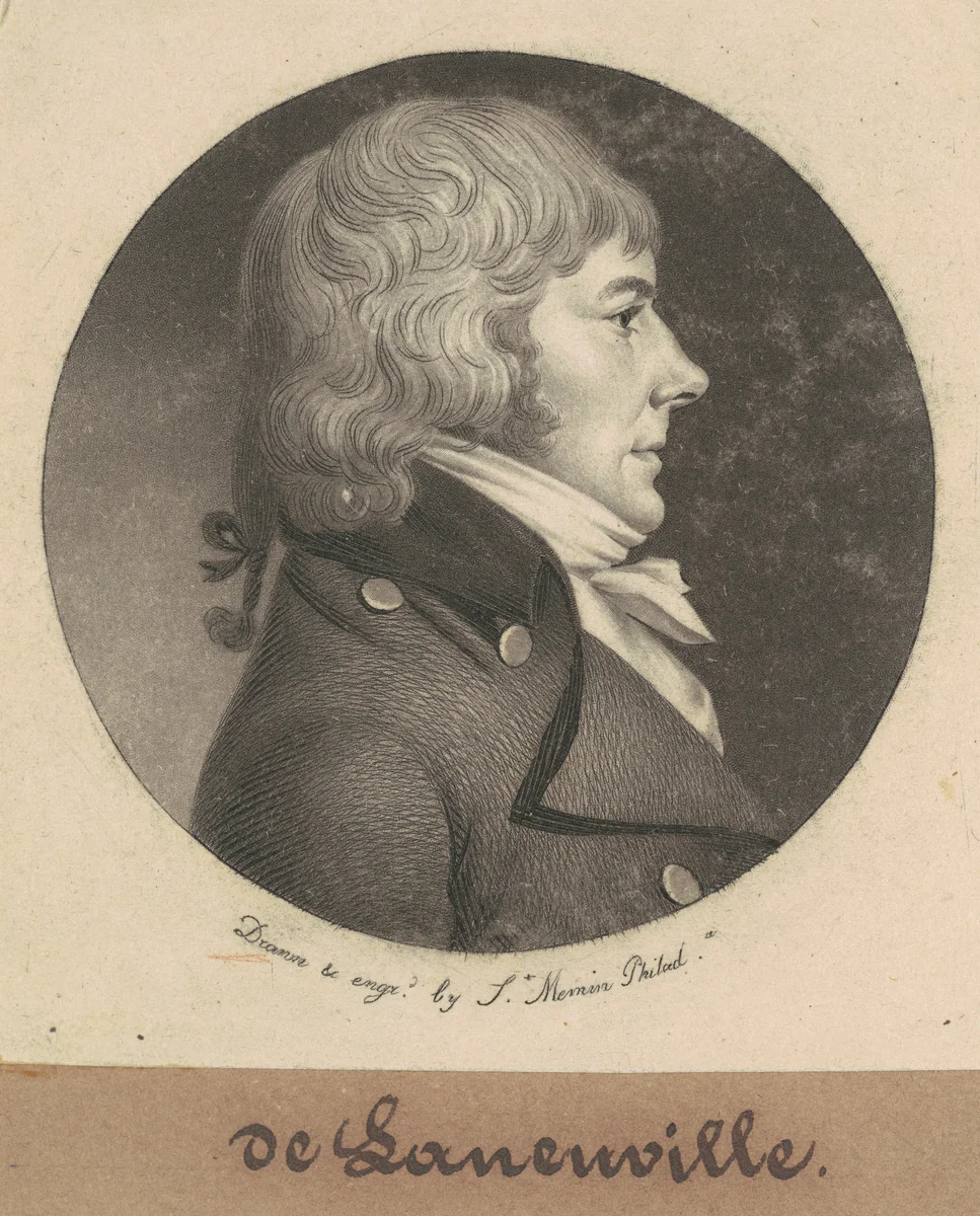 de Laneuville by Charles B. J. Févret de Saint-Mémin, print, 1800