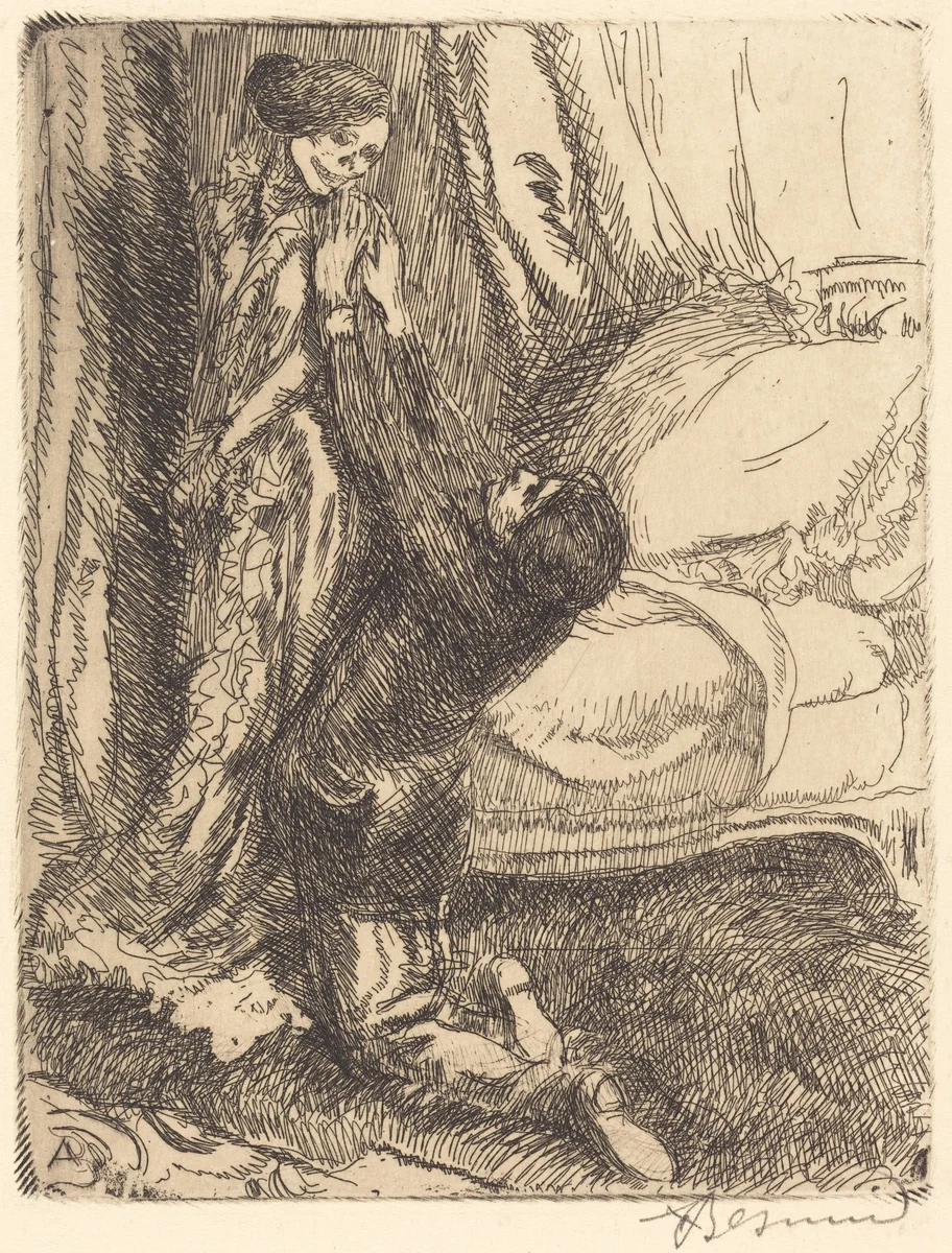 Coquette by Albert Besnard, print, 1900
