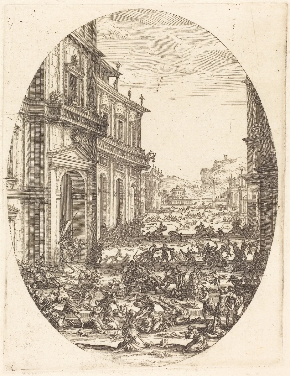 The Massacre of the Innocents by Jacques Callot, print, 1618-1620