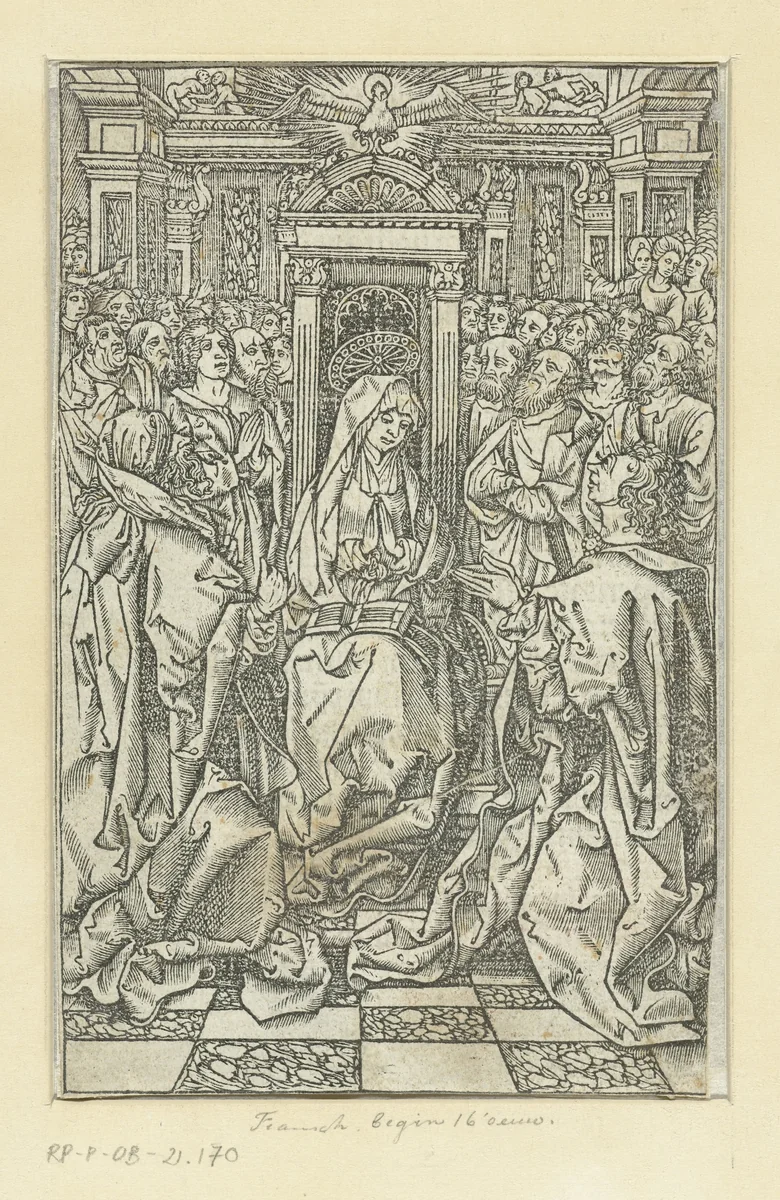 De verheerlijking van Maria by anonymous, print, 1507-1508