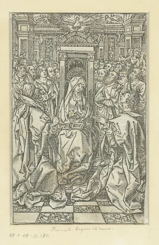 De verheerlijking van Maria by anonymous, print, 1507-1508