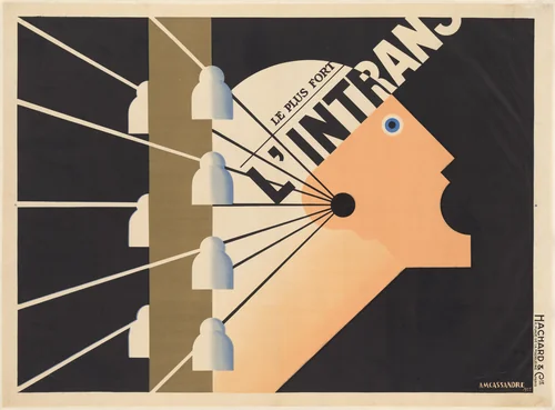 Poster for the Paris newspaper L’Intransigeant by A. M. Cassandre, design, 1925