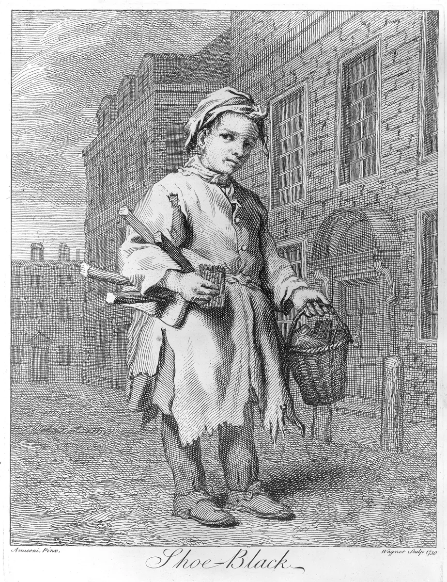 Shoe-Black by Joseph Wagner, print, 1739