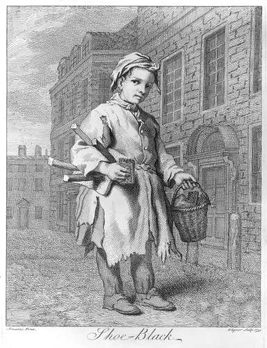 Shoe-Black by Joseph Wagner, print, 1739
