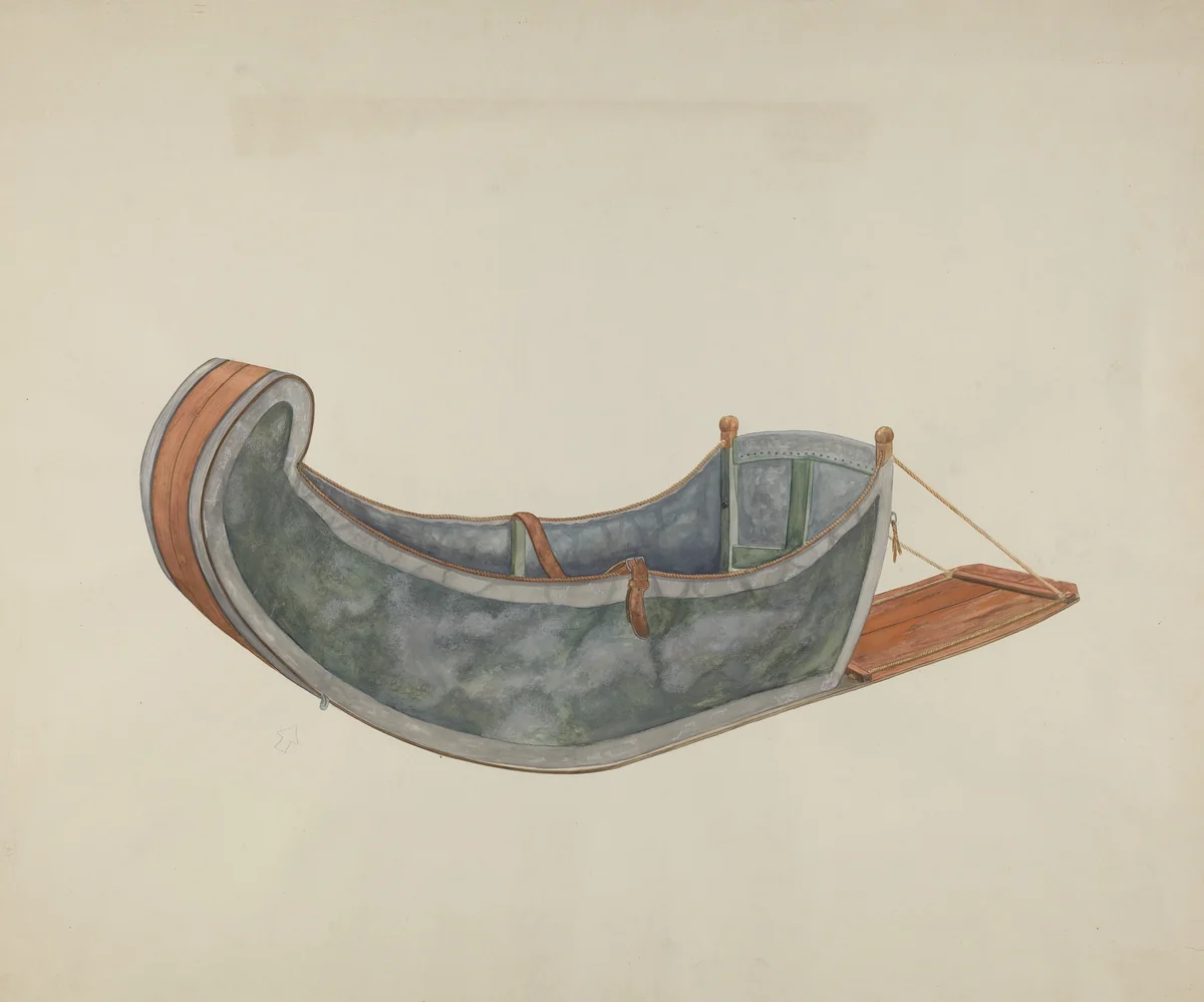 Red River Dog Sled by Wilbur M Rice, index of american design, 1938