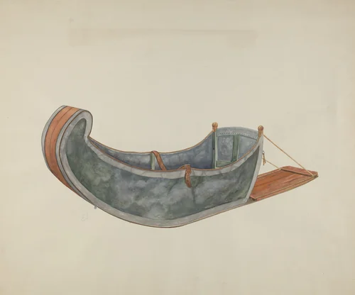 Red River Dog Sled by Wilbur M Rice, index of american design, 1938