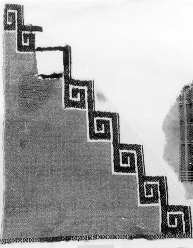 Fragment (From a mantle) by None, textile, 1000-1532