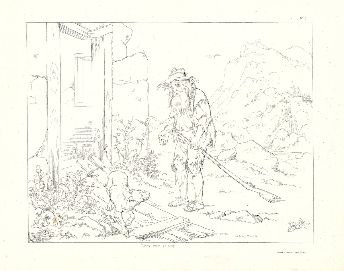 Washington Irving's Illustrations for the Legend of Rip Van Winkle, Designed and Etched by F.O.C. Darley by Felix Darley, book, 1848