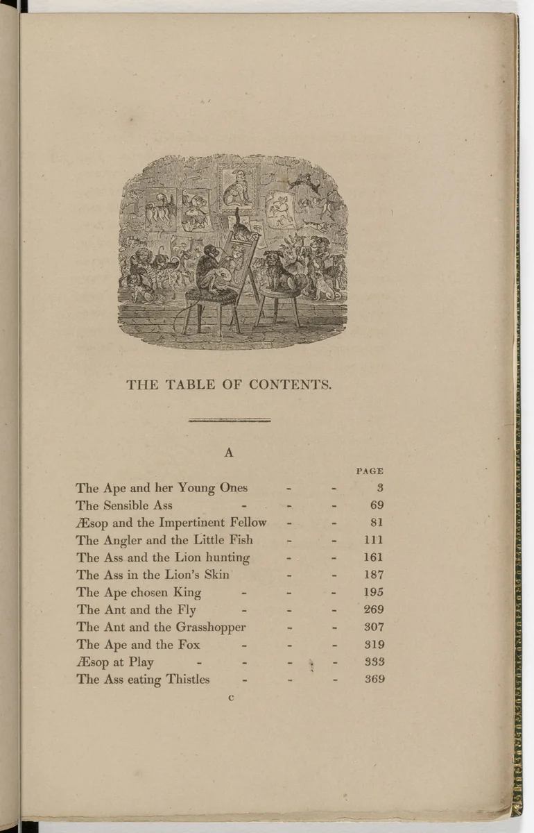 Headpiece (page xvii) from The Fables of Aesop by Thomas Bewick, illustrated book, 1818