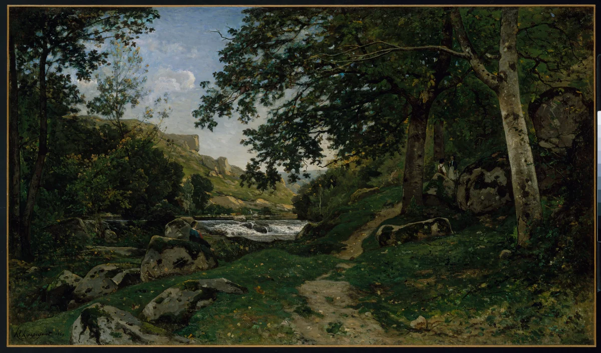 The Rocky Path in the Morvan (Chemin des roches dans le Morvan) by Henri Joseph Harpignies, painting, 1869