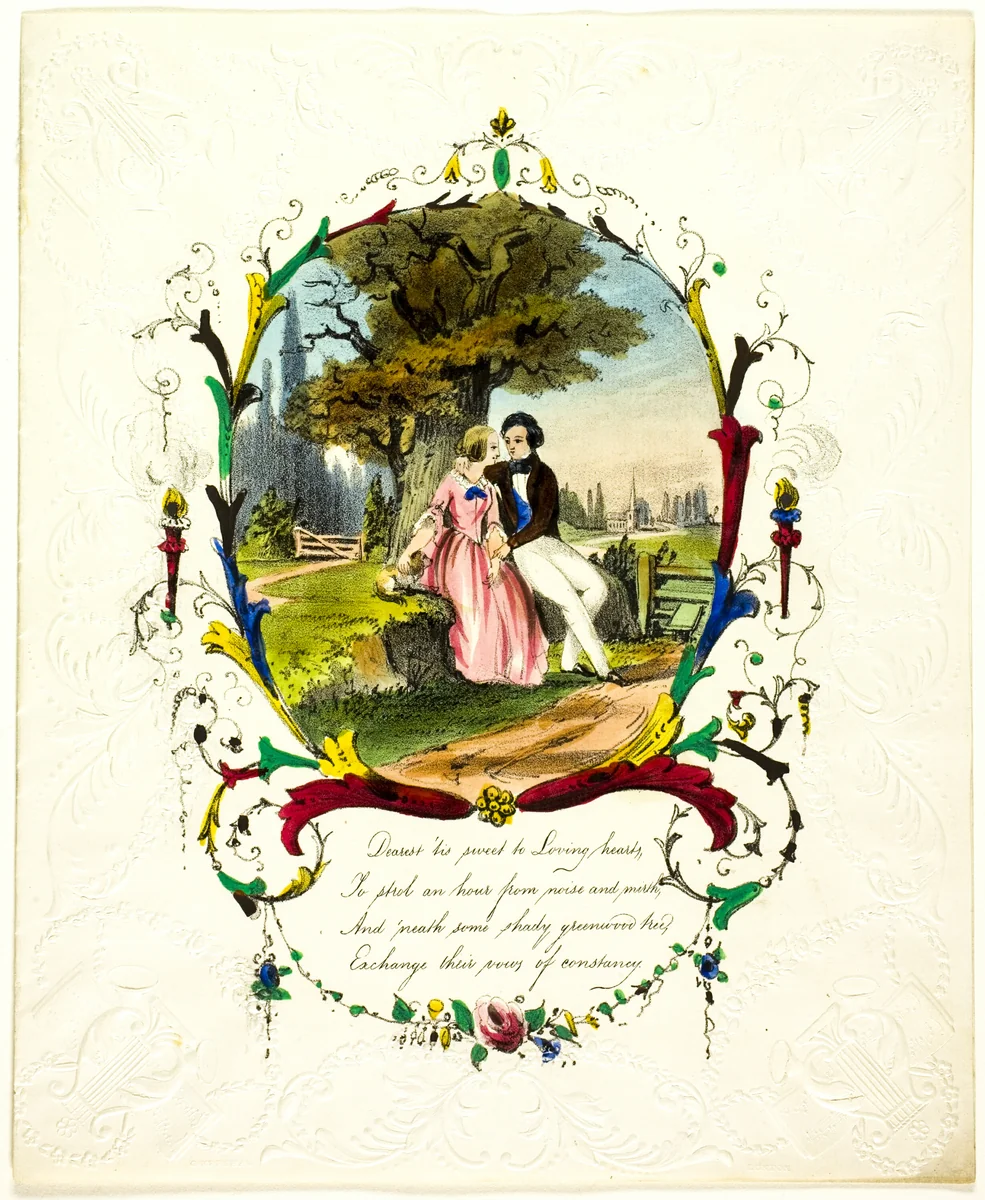 Dearest 'Tis Sweet to Loving Hearts (valentine) by George Kershaw, other, 1840-1860