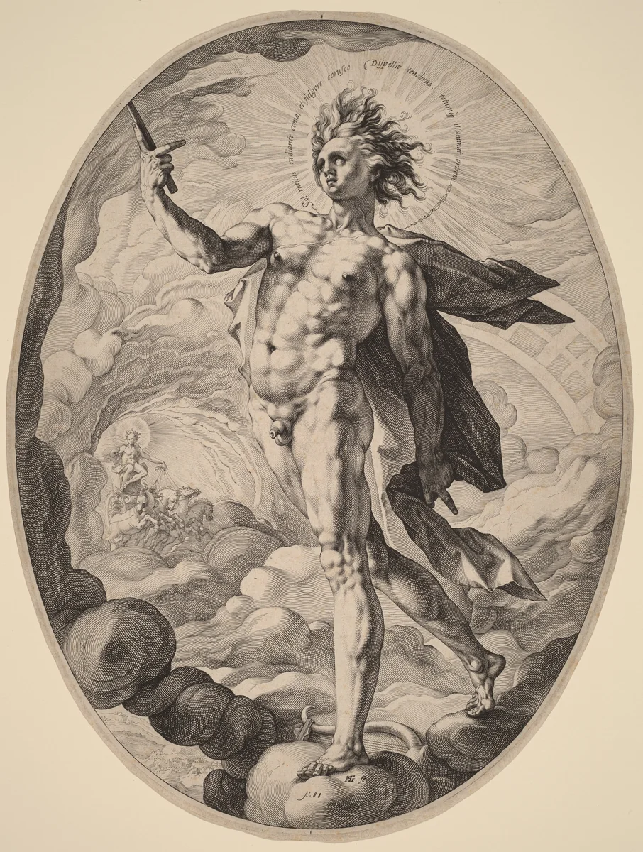 Apollo by Hendrick Goltzius, print, 1588