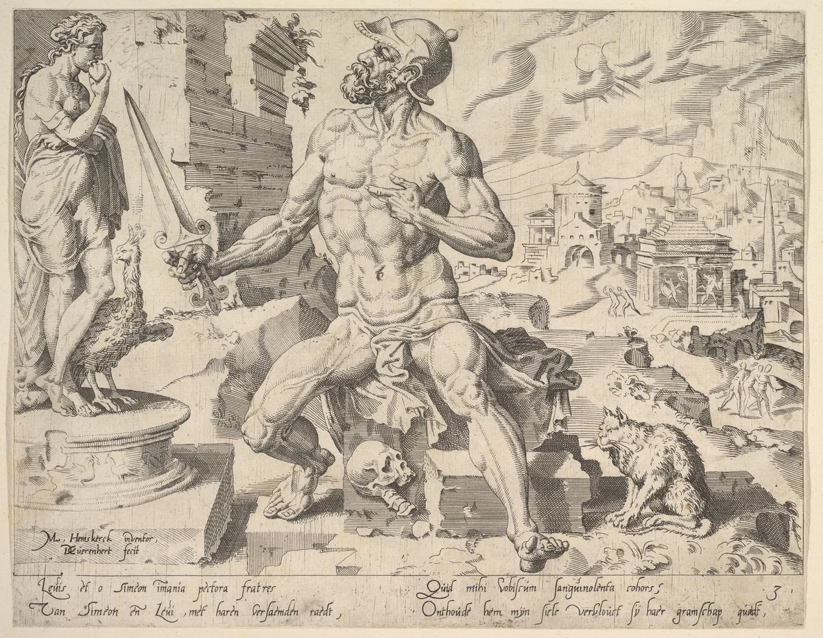 Simeon, from "The Twelve Patriarchs" by Maarten van Heemskerck, print, 1550