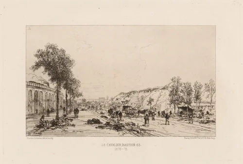 Le Cavalier, Bastion 63 (The Rider, Bastion 63) by Maxime Lalanne, print, 1871