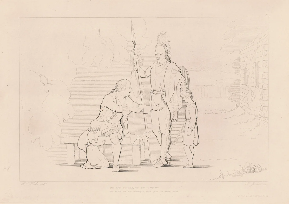 The Little Nurseling, Take Him to Thy Love by Ferdinand Joubert, print, 1846