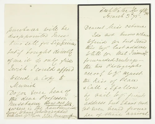 Autograph Letter by Julia Margaret Cameron, drawing, 1875