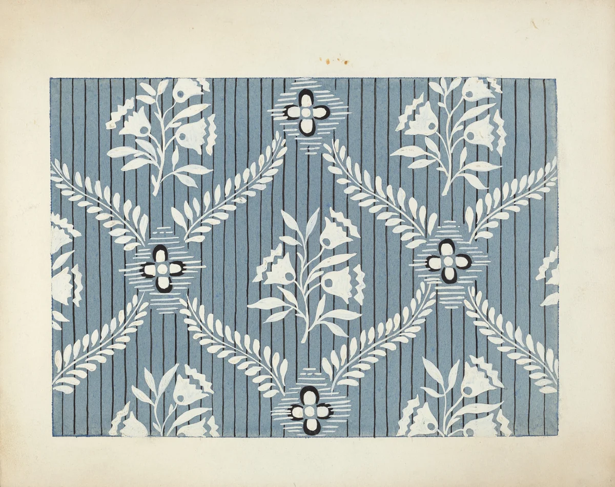 Wallpaper by Mina Lowry, index of american design, 1935-1942