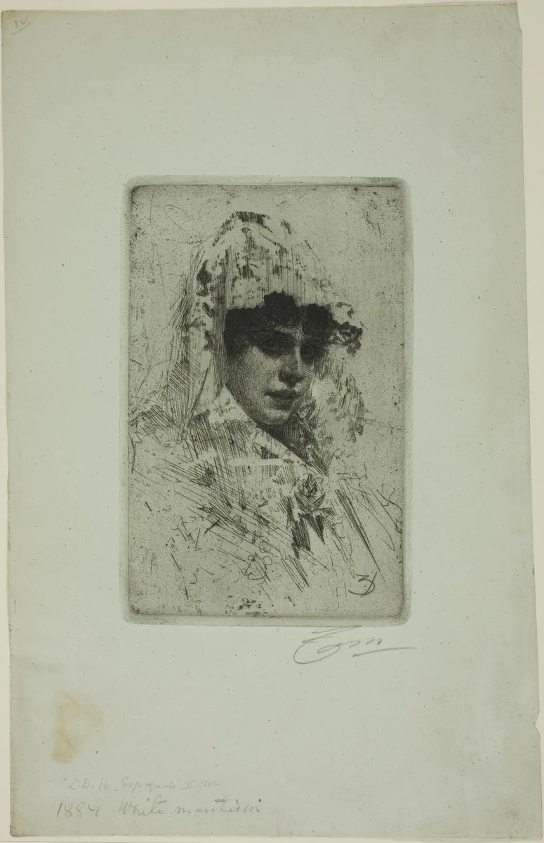 Spanish Woman by Anders Zorn, print, 1884