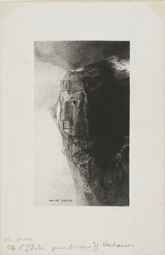 The Idol, frontispiece from Emile Verhaeren's Les Soirs by Odilon Redon, print, 1887