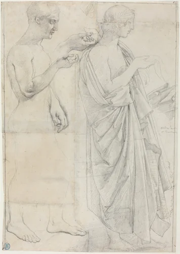 Two Studies of Virgil by Jean-Auguste-Dominique Ingres, drawing, 1812-1825