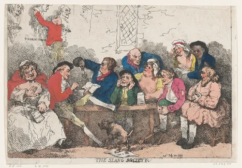The Slang Society by Thomas Rowlandson, print, 1785