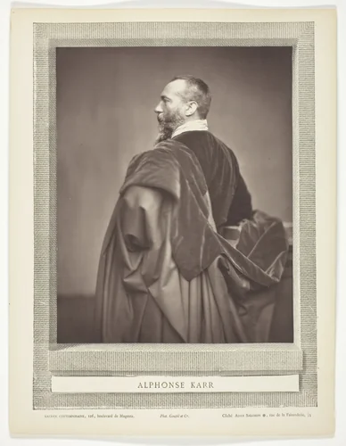 Jean-Baptiste Alphonse Karr (French critic, journalist, and novelist, 1808-1890) by Antoine-Samuel Adam-Salomon, photograph, 1875-1877