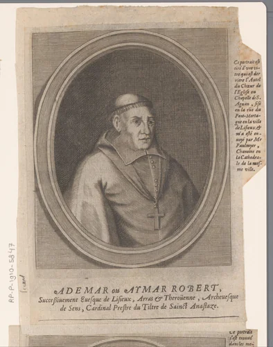 Portret van Adhémar Robert by Etienne Picart, print, 1660