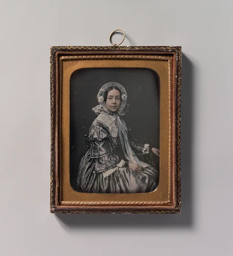 [Seated Middle-aged Woman Dressed in Finery] by William Hardy Kent, photograph, 1854-1860