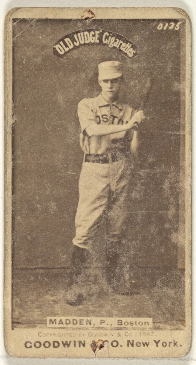 Madden, Pitcher, Boston, from the Old Judge series (N172) for Old Judge Cigarettes by Goodwin & Company, photograph, 1887