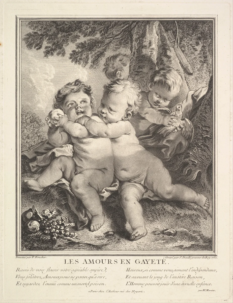The Cheerful Cupids by Jean Daullé, print, 1750