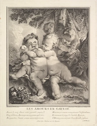 The Cheerful Cupids by Jean Daullé, print, 1750