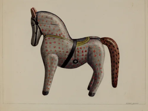 Toy Horse by Mina Lowry, index of american design, 1937