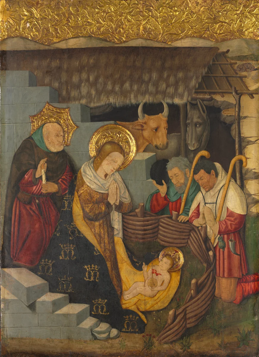 The Nativity by Jaume Ferrer the Younger, painting, 1452-1462