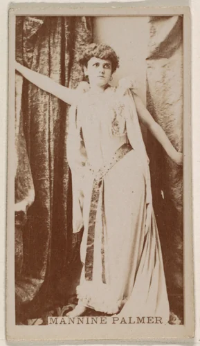 Mannine Palmer, from the Actresses series (N245) issued by Kinney Brothers to promote Sweet Caporal Cigarettes by Kinney Brothers Tobacco Company, photograph, 1890