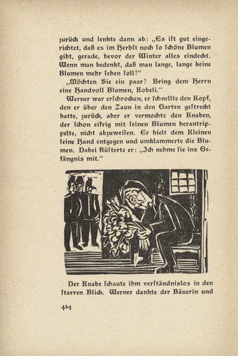 The Peace Apostle: In the Cell (Der Friedensapostel: In der Zelle) (in-text plate, page 434) from Neben der Heerstrasse (Off the Main Road) by Ernst Ludwig Kirchner, illustrated book, 1923