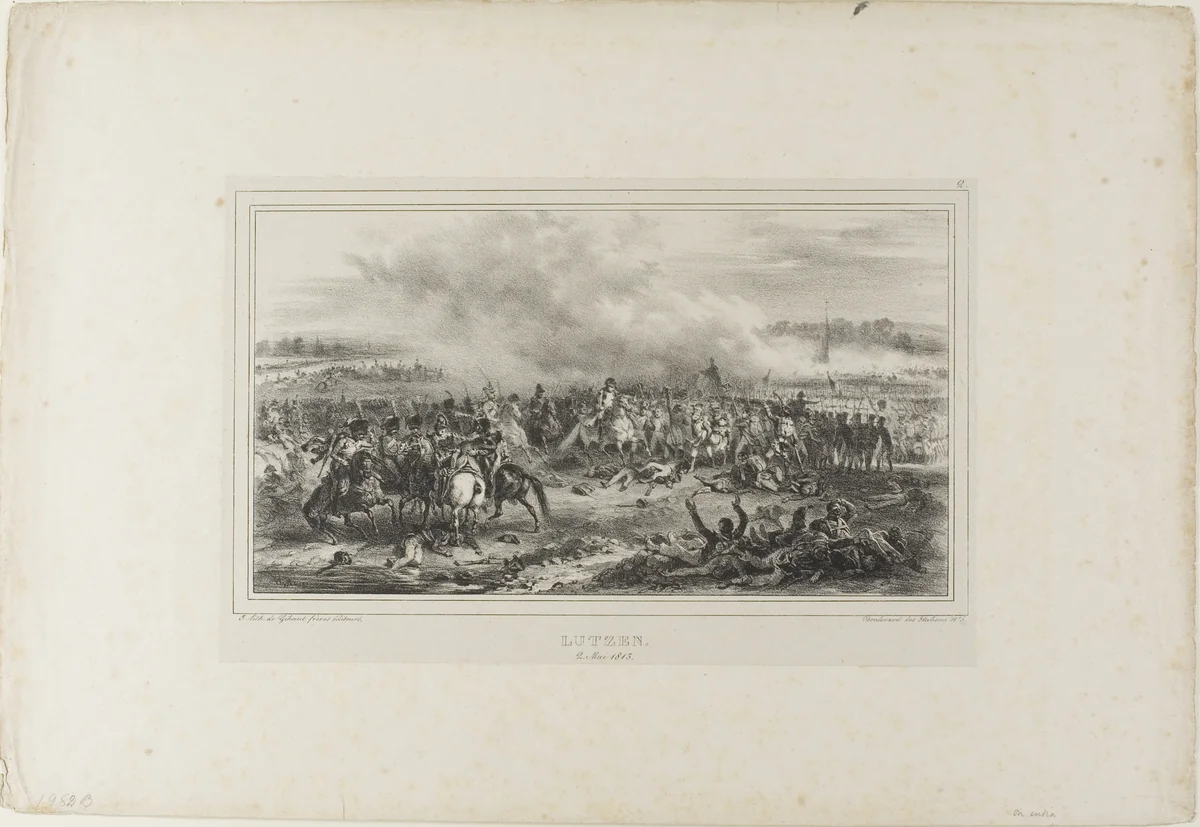 Lutzen, May 2, 1813 by Denis Auguste Marie Raffet, print, 1831