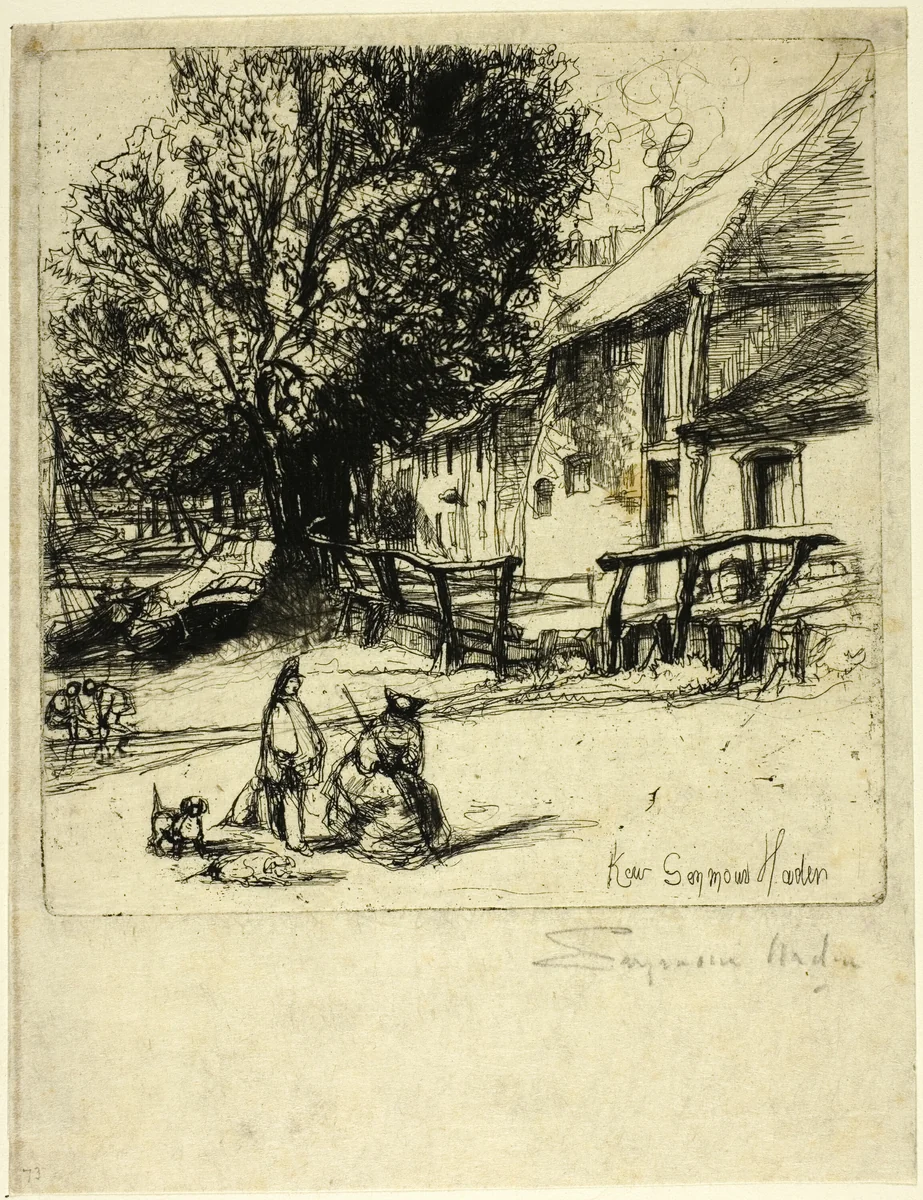 Kew Side, A Fragment by Francis Seymour-Haden, print, 1864