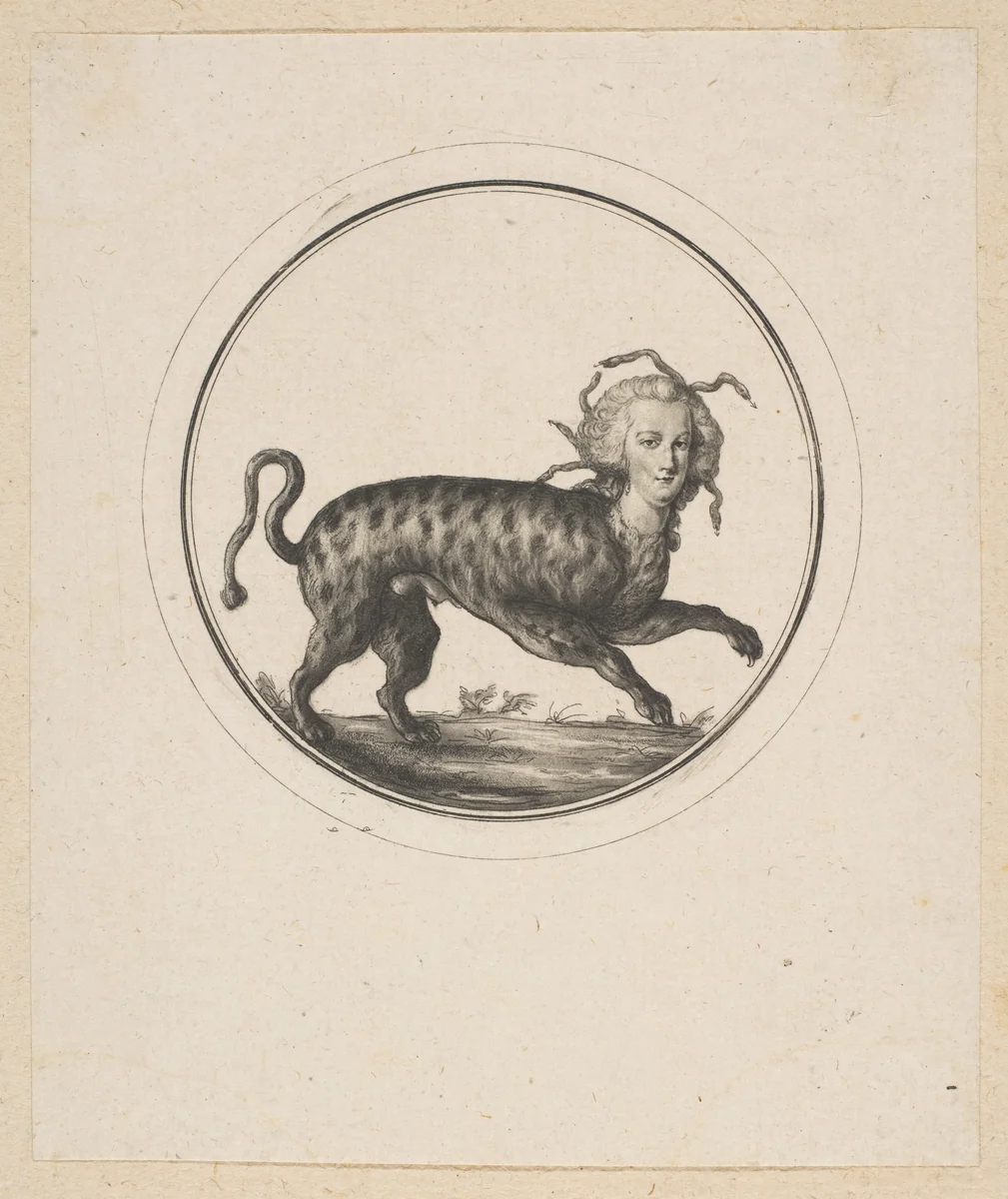 Caricature Showing Marie Antoinette as a Leopard by anonymous, print, 1700-1800