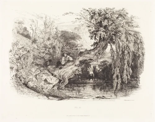 The Poacher by Paul Huet, print, 1834