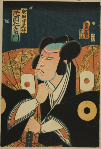 Actor Kataoka Nizaemon VIII as Hida no kami Masakiyo by Utagawa Kunisada (歌川国貞), print, 1603-1867